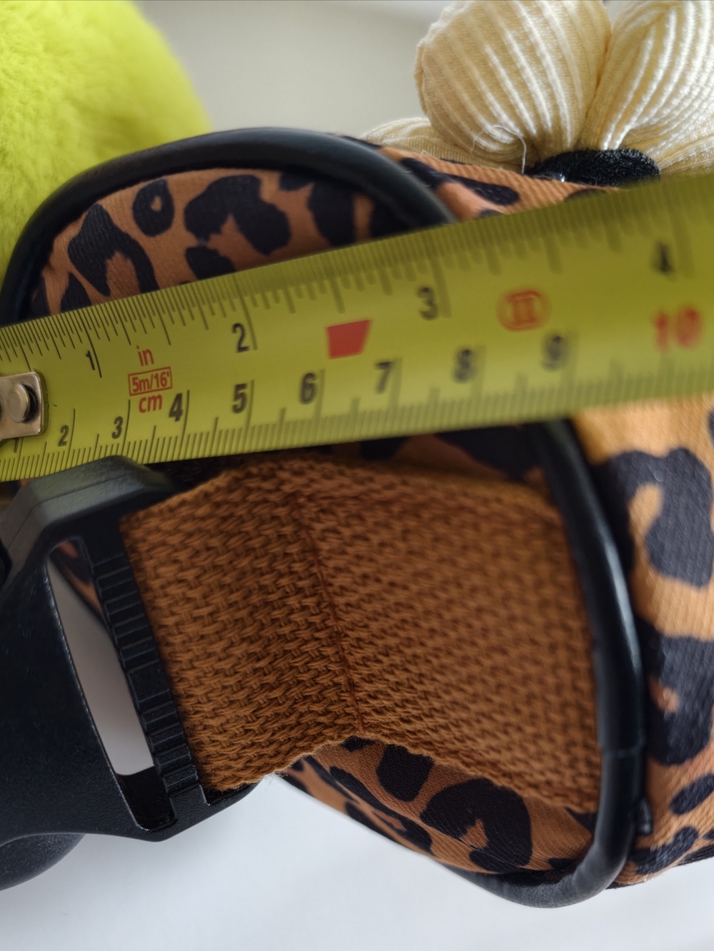 Leopard Print Crossbody Bag with Fun Charms - Rust Strap - Picture 12 of 13